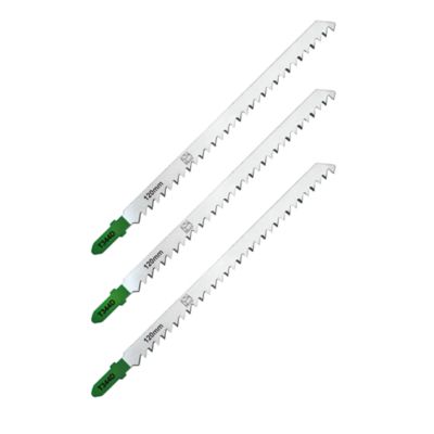 3 lames de scie sauteuse T droite grossière Bois épais