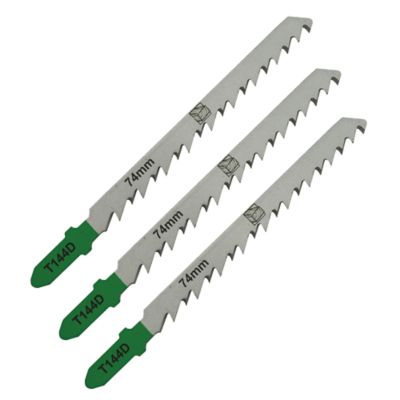 Lame de scie sauteuse T droite grossière Bois moyen, lot de 3