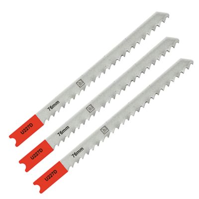 3 lames de scie sauteuse U courbe propre Alu et non-ferreux