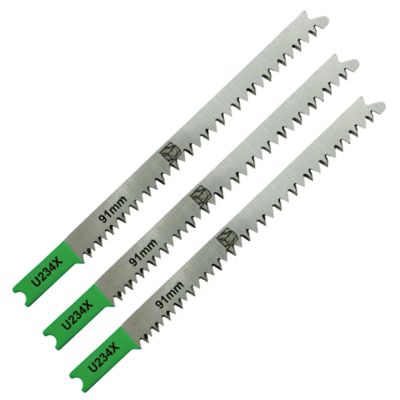 3 lames de scie sauteuse U droite propre Bois épais