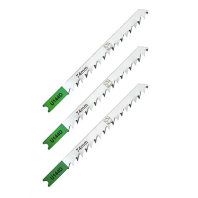 3 lames de scie sauteuse U droite grossière Bois moyen