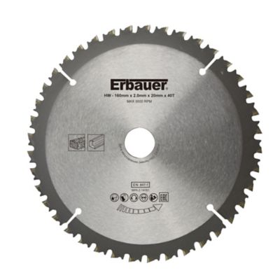 Lame scie circulaire TCT Ø160 x2016 Moyenne 40 dents