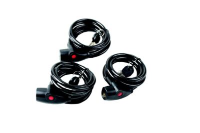 Antivol pour vélo Smith & Locke Noir 1800 x 90mm, lot de 3