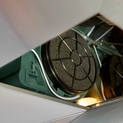 Lot de 2 filtres à charbon rond CARBFILT8 Ø 19 cm noir