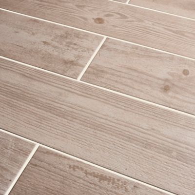 Carrelage sol blanc 20 x 120 cm Cotage