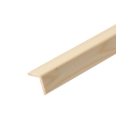 Baguette d'angle rabotée pin 34 x 34 mm L.2,4 m