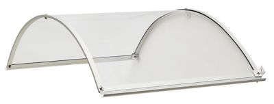 Auvent alu et polycarbonate Basic blanc 140 x 90 cm