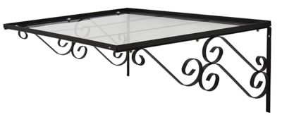 Auvent acier et polycarbonate 140 x 80 cm