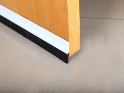 Bas de porte pvc brosse blanc ép.25 mm L.100 cm