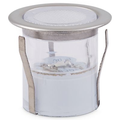 6 spots solaires à encastrer LED Blooma Hattan chrome lumière bleue IP67