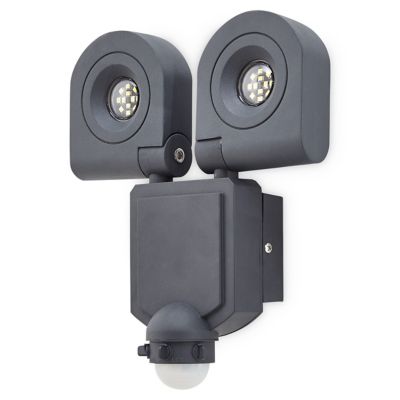 Projecteur deux têtes LED Blooma Dryden noir 2 x 10 W IP44