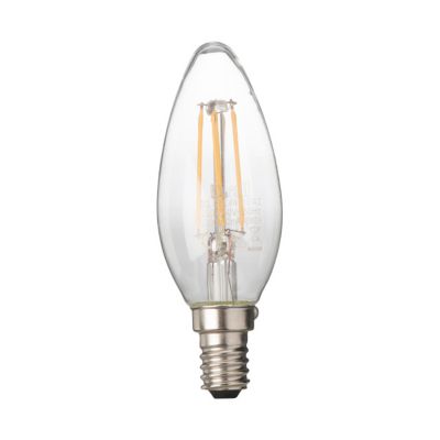 Image of Ampoule filament LED flamme E14 4W=40W blanc chaud 3663602908241_CAFR