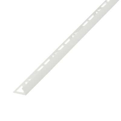 Profilé de carrelage intérieur Diall rond PVC blanc lisse L.2,5m x l.2,7 cm x ep.9mm