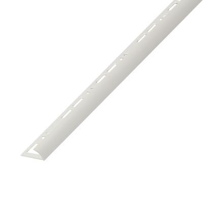 Profilé de carrelage intérieur Diall rond PVC blanc lisse L.2,5m x l.3,1 cm x ep.12,5mm