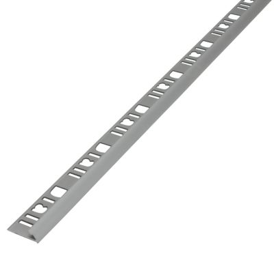 Diall - Profilé de carrelage intérieur Diall rond aluminium argent anodisé mat L.2,5m x l.3cm x ep.6mm