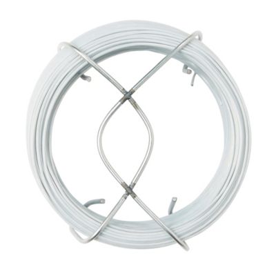 Fil d'acier revêtement PVC Blanc Diall ø0.8 mm, 50 m