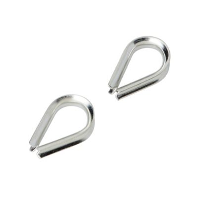 Diall - Lot de 2 cosses-coeur Inox pour câble ø4 mm