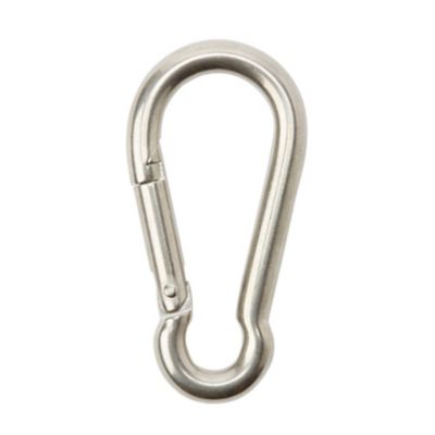 Porte-mousqueton type pompier Diall inox 8 cm