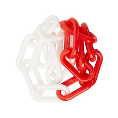 Diall - Chaîne de signalisation rouge et blanche ø8 mm, 10 m