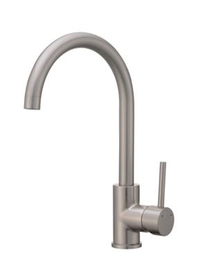 Mitigeur de cuisine nickel brossé, GoodHome Katiki - Cooke Et Lewis