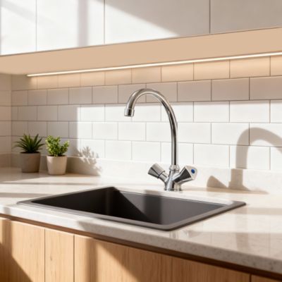 Mélangeur de cuisine Savo en laiton couleur argenté H.29,8 cm - Cooke Et Lewis