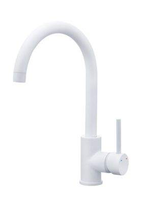 Mitigeur de cuisine Katiki en laiton couleur blanc H.33,5 cm - Cooke Et Lewis