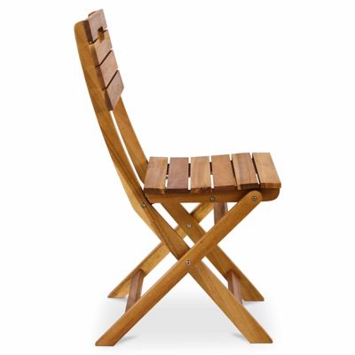Chaise de jardin pliante Denia en bois d'acacia H.87 cm GoodHome
