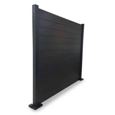 Lot de 3 lames à emboîter en composite coextrudé anthracite