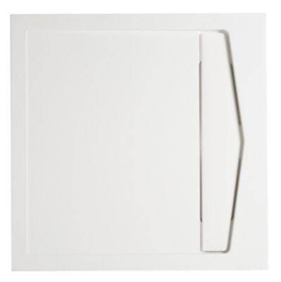 Receveur d'angle à  poser résine minérale blanche Cooke & Lewis Helgea 80 x 80 cm