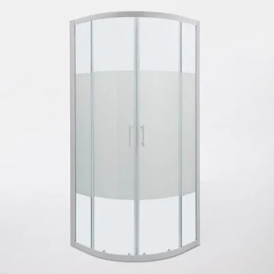 Portes de douche angle circulaire Cooke & Lewis Onega sérigraphié 80 x 80 cm