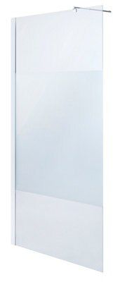 Paroi de douche à l'italienne Cooke & Lewis Onega sérigraphié 90 cm