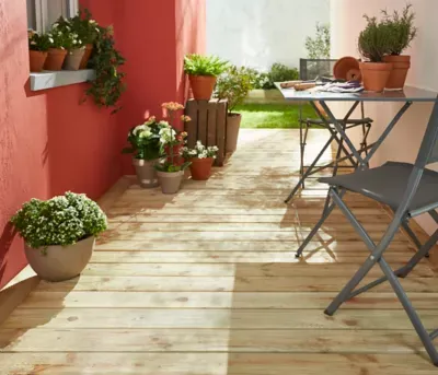 Lame de terrasse épicéa Madeira Klikstrom L.240 x l.12 x ép. 2 4 cm