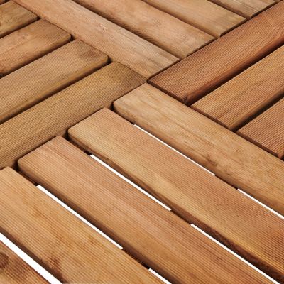 Dalle de terrasse pin marron Blooma Benoue 100 x 100 cm