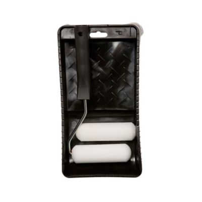 Ensemble bac + mini rouleau + 1 manchon peinture brillante 100 mm