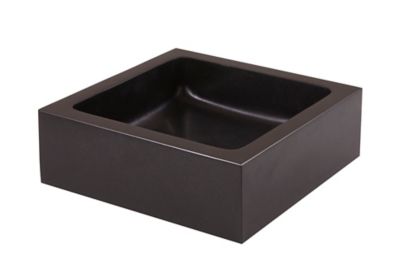 Vasque à  poser carrée pierre naturelle noire Cooke & Lewis Sulm