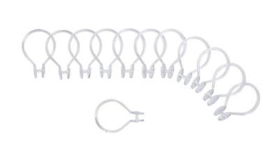 12 anneaux de douche à clipser transparent Cooke & Lewis Nira