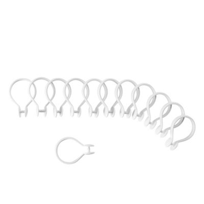 12 anneaux de douche à clipser blanc Cooke & Lewis Nira