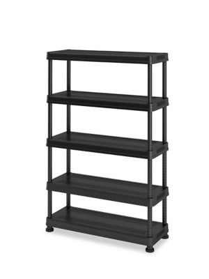 Etagere Plastique Noir 5 Tablettes Links L 120 X H 182 X P 45 Cm Castorama