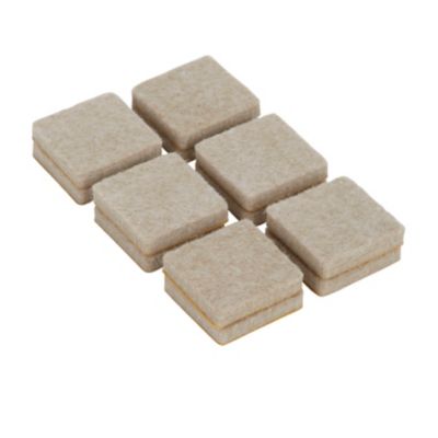 Patin en feutre auto-adhésifs Diall 25 x 25 mm x 12, beige