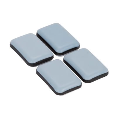 Patin auto-adhésifs Diall 35 x 24 mm x 4, blanc + gris/bleu