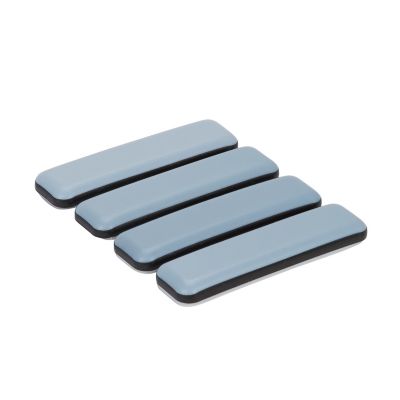 Patin auto-adhésifs Diall 70 x 19 mm x 4, blanc + gris/bleu