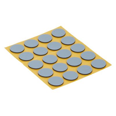 Patin auto-adhésifs Diall 17 mm x 20, noir + gris/bleu