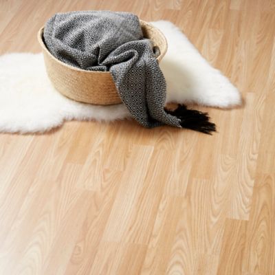 Sol stratifié à clipser chêne naturel 6mm - L.129 x l.19.4 cm