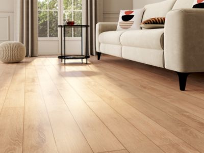 Sol stratifié à clipser Gawler naturel 8 mm L.129 x l.16 cm