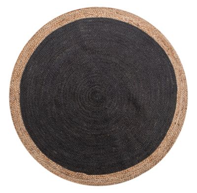 Tapis juste naturel et noir Deco&Co Ø120 cm