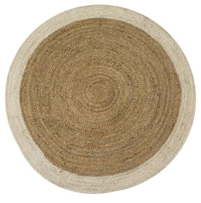 Tapis rond en jute naturel et écru Deco&Co ?120cm