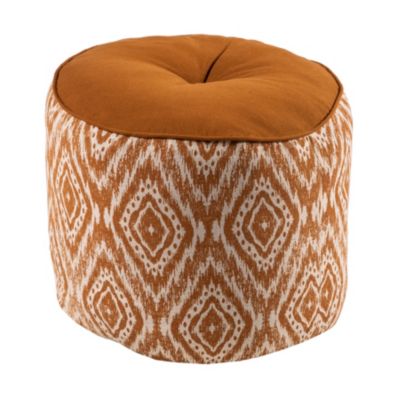 Pouf Togo camel Deco&Co Ø40 x H.30 cm