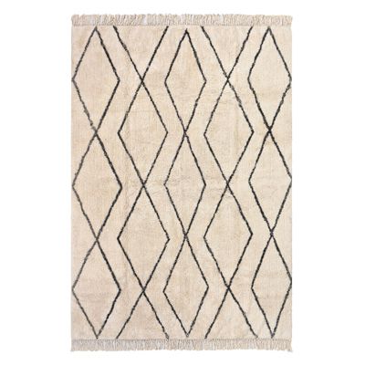 Tapis coton berbère Deko & co 160 x 230 cm gris - Deko Et Co