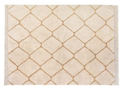 Tapis coton berbère Deko & co 160 X 230 cm beige - Deko Et Co