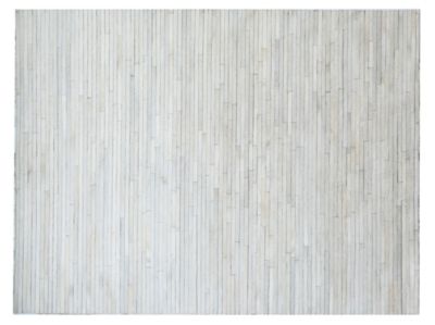 Tapis en cuir cousu blanc L.240 x l.180 cm